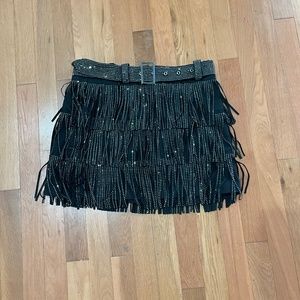 FRINGE BEDAZZLED WESTERN / COWGIRL SKIRT - MEDIUM